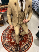 Beige geruit pak